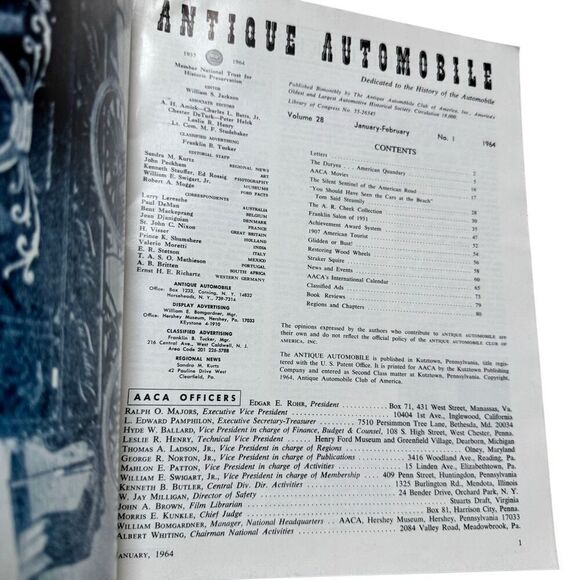 Antique Automobile 1964 Magazine January -February Volume 28 Issue 1 - Picture 4 of 4